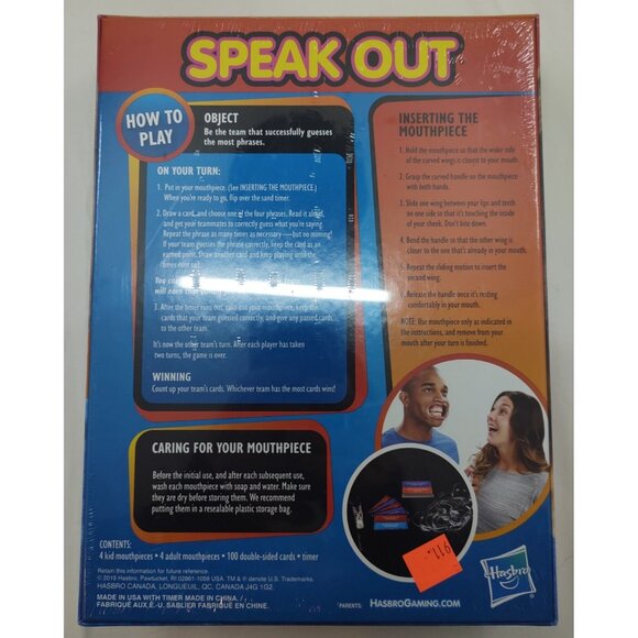 Hasbro Speak Out Game Mouthpiece Challenge Party Family Game Complete - Picture 3 of 4